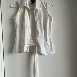 Ann Taylor white Sleeveless Blouse